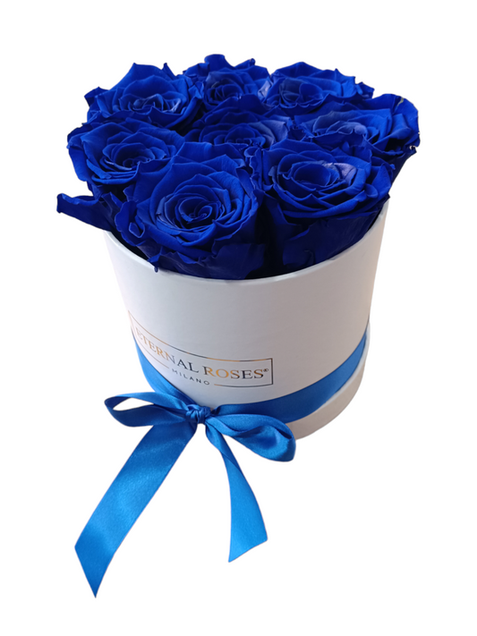 White Box M – Stabilisierte blaue Rosen