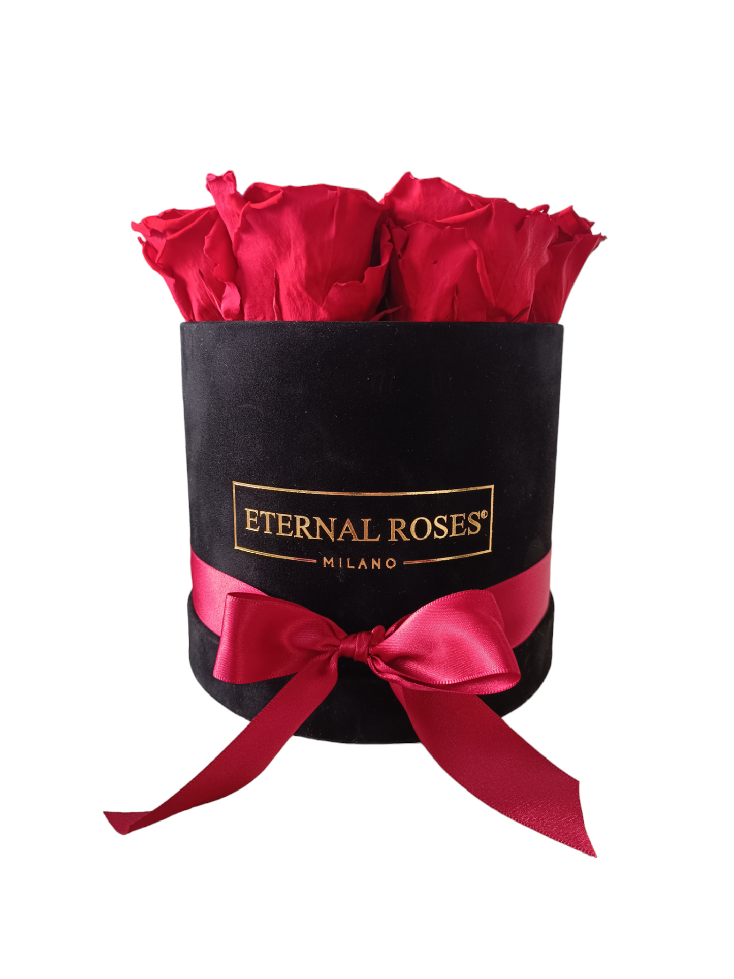 Box Luxury Nero M - Rose Stabilizzate Rosse e Bianche