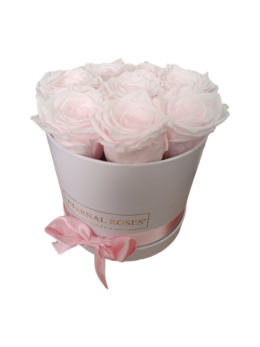 White Box M - Stabilisierte rosa Rosen